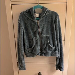 Girl’s blue soft hoodie - S